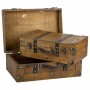 Set of suitcases Alexandra House Living Brown PVC Wood Metal Vintage 31 x 17 x 45 cm 40 x 24 x 13,5 cm Ornamental 2 Pieces by...