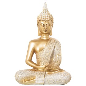 Deko-Figur Alexandra House Living Weiß Gold Aluminium abstrakt 23 x 12 x 45 cm | Tienda24 Tienda24.eu