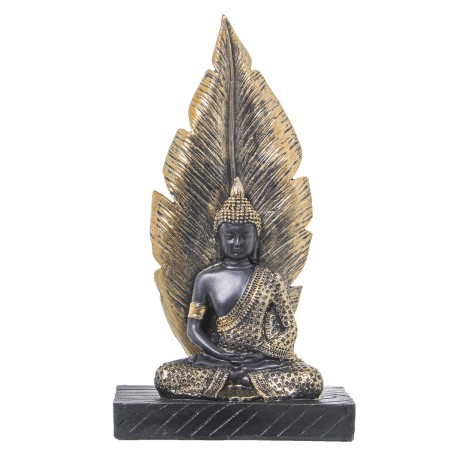 Figura Decorativa Alexandra House Living Castanho Dourado Acrílico Plástico Melamina Buda 15 x 7 x 27 cm | Tienda24 Tienda24.eu