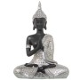 Figura Decorativa Alexandra House Living Castanho Prateado Plástico Buda 12 x 20 x 27 cm | Tienda24 Tienda24.eu