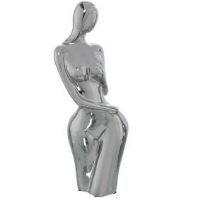 Decorative Figure Alexandra House Living Brown Silver Acrylic Plastic Melamin Buddha 15 x 7 x 27 cm | Tienda24 Tienda24.eu