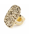 Bague Femme Shabama Chelsea Laiton Trempé en flash doré Réglable | Tienda24 Tienda24.eu