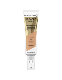 Base Cremosa per il Trucco Max Factor Miracle Pure Nº 45 Warm almond Spf 30 30 ml da Max Factor, Fondotinta - Ref: S05115847,...