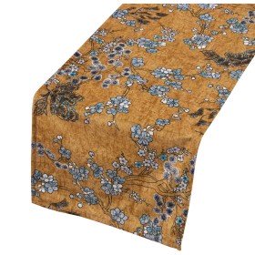 Camino de Mesa Alexandra House Living Rosa Textil 180 x 30 cm Terciopelo Floral | Tienda24 Tienda24.eu