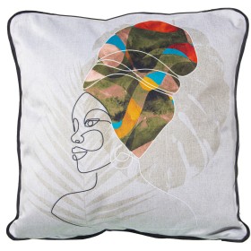 Cushion Home ESPRIT Fringe Tropical 45 x 45 cm | Tienda24 Tienda24.eu