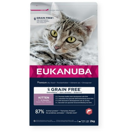 Cat food Eukanuba Grain Free Kitten Salmon Fish 2 Kg | Tienda24 - Global Online Shop Tienda24.eu