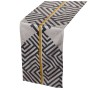 Table Runner Alexandra House Living Black Grey Textile 180 x 30 cm Velvet | Tienda24 Tienda24.eu