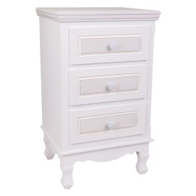 Mesa de Cabeceira Alexandra House Living Branco 33 x 68 x 41 cm de Alexandra House Living, Mesinhas de cabeceira - Ref: D1631...