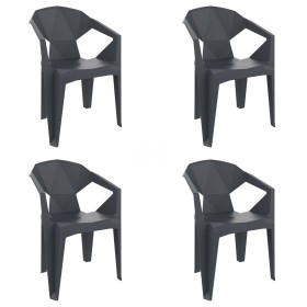 Garden chair Garbar Delta Dark grey polypropylene 53 x 55 x 80 cm 4 Un