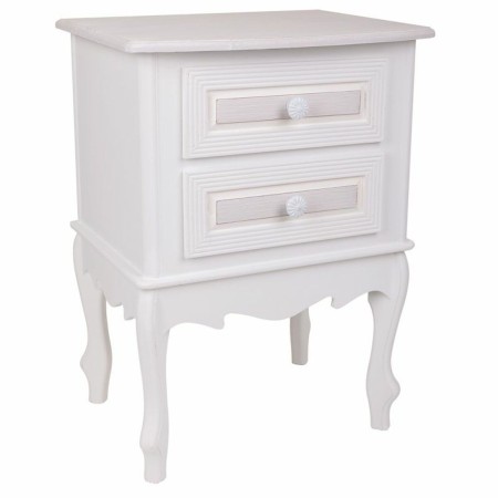 Mesita de Noche Alexandra House Living Blanco 34 x 57 x 42 cm | Tienda24 - Global Online Shop Tienda24.eu