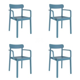 Garden chair Garbar Elba Blue polypropylene 56 x 53 x 80 cm 4 Units (4