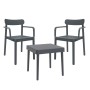 Table set with chairs Garbar Alba-Elba Dark grey 3 Pieces | Tienda24 Tienda24.eu