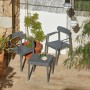 Table set with chairs Garbar Alba-Elba Dark grey 3 Pieces | Tienda24 Tienda24.eu