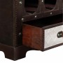 Flaschenregal Alexandra House Living Braun PVC Holz Metall Stoff 30 x 85 x 44 cm Truhe von Alexandra House Living, Regale und...