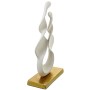 Decorative Figure Alexandra House Living White Golden Aluminium Abstract 23 x 12 x 45 cm | Tienda24 Tienda24.eu