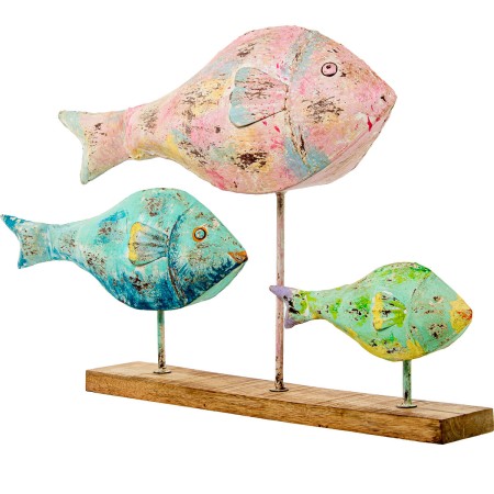 Figura Decorativa Alexandra House Living Multicolor Hierro Peces 83 x 16 x 51 cm | Tienda24 Tienda24.eu