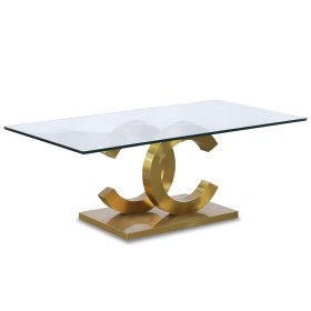 Table d'appoint DKD Home Decor 81 x 81 x 42 cm Doré Blanc Plastique Marbre Fer | Tienda24 Tienda24.eu