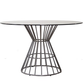 Mesa de Comedor Home ESPRIT Blanco Aluminio 120 x 75 x 75 cm | Tienda24 Tienda24.eu