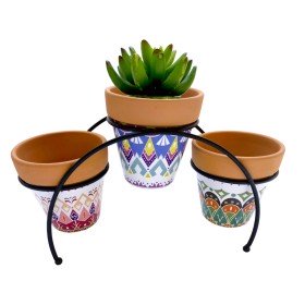 Flower Pot Stand Alexandra House Living Black Iron 30 x 68 x 30 cm | Tienda24 Tienda24.eu