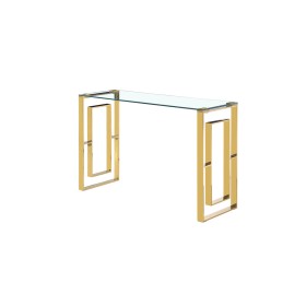 Mesa auxiliar DKD Home Decor Cristal Acero Plateado (42 x 42 x 61 cm) | Tienda24 Tienda24.eu