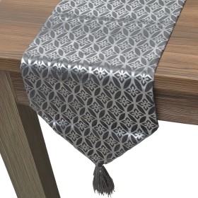 Caminho de Mesa Romimex Azul escuro 33 x 180 x 1 cm Veludo Bordado | Tienda24 Tienda24.eu