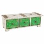 Scatola-Portagioie Alexandra House Living Bianco Verde Ottone Legno MDF 15 x 10 x 36 cm 3 cassetti di Alexandra House Living,...