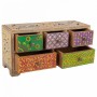 Caja-Joyero Alexandra House Living Multicolor Natural Madera de mango Madera MDF 10 x 15 x 30 cm 5 cajones de Alexandra House...