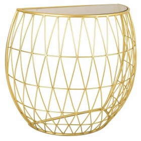 Side table DKD Home Decor Black Golden Metal Crystal 59 x 59 x 46 cm | Tienda24 Tienda24.eu