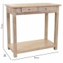 Konsolentisch mit Schubladen Alexandra House Living Weiß natürlich Mango-Holz Holz MDF 40 x 76 x 135 cm von Alexandra House L...