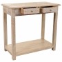 Konsolentisch mit Schubladen Alexandra House Living Weiß natürlich Mango-Holz Holz MDF 40 x 76 x 135 cm von Alexandra House L...