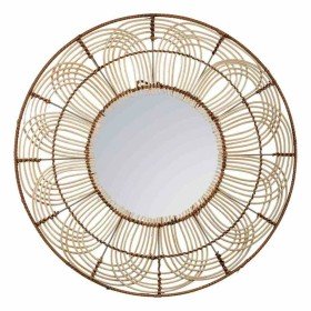 Miroir mural DKD Home Decor Naturel Doré Métal Fibre Frange (89 x 2 x 40 cm) | Tienda24 - Global Online Shop Tienda24.eu