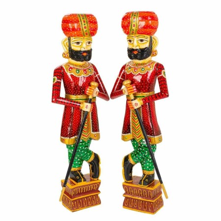 Decorative Figure Alexandra House Living Mango wood Ethnic 20 x 90 x 31 cm 2 Pieces | Tienda24 Tienda24.eu