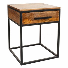 Nachttisch KENSY 40 x 30 x 55 cm natürlich Holz Weiß | Tienda24 Tienda24.eu