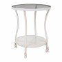 Centre Table Alexandra House Living White Glass Iron 50 x 60 x 50 cm | Tienda24 Tienda24.eu