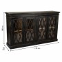 Sideboard Alexandra House Living Black Glass Mango wood 40 x 100 x 170 cm | Tienda24 - Global Online Shop Tienda24.eu