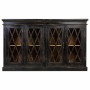 Sideboard Alexandra House Living Black Glass Mango wood 40 x 100 x 170 cm | Tienda24 - Global Online Shop Tienda24.eu