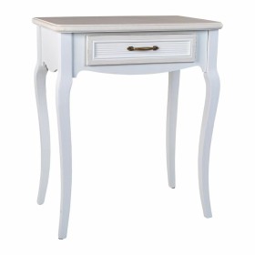 Meuble d'Entrée Alexandra House Living Blanc verre Bois d'épicéa Bois MDF 36 x 56 x 83 cm | Tienda24 Tienda24.eu