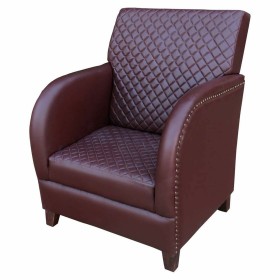 Sillón 77 x 64 x 88 cm Tejido Sintético Madera Rojo Oscuro | Tienda24 Tienda24.eu