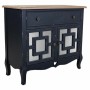 Hall Table with Drawers Alexandra House Living Black Glass Fir wood MDF Wood 36 x 72 x 83 cm | Tienda24 Tienda24.eu