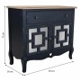 Hall Table with Drawers Alexandra House Living Black Glass Fir wood MDF Wood 36 x 72 x 83 cm | Tienda24 Tienda24.eu