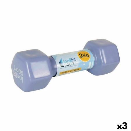 Mancuernas LongFit Sport Longfit sport 2 Kg Morado 3 Unidades