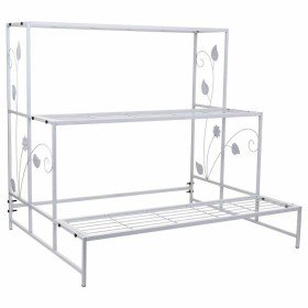 Flower Pot Stand Alexandra House Living White Metal Iron 25 x 37 x 59 cm | Tienda24 Tienda24.eu