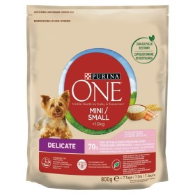 Futter Purina One Mini/Small Sensitive Erwachsener Lachsfarben Fisch 800 g von Purina, Trocken - Ref: S9111092, Preis: 7,50 €...