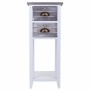 Mesa de Cabeceira Alexandra House Living Branco 30 x 73 x 30 cm | Tienda24 Tienda24.eu