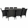 Set of furniture Alexandra House Living Black 9 Pieces | Tienda24 Tienda24.eu