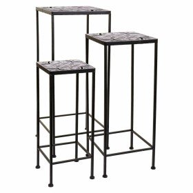 Soporte para Maceta Alexandra House Living Negro Hierro Azulejo 38 x 50 x 38 cm 2 Piezas | Tienda24 Tienda24.eu