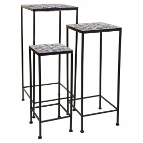 Flower Pot Stand Alexandra House Living Black Iron Tile 38 x 50 x 38 cm 2 Pieces | Tienda24 Tienda24.eu