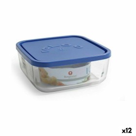 Lunch box Borgonovo Squared Blue 1,8 L 18,5 x 18,5 x 7,4 cm (12