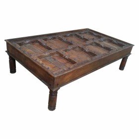 Centre Table DKD Home Decor 116 x 60 x 46 cm Metal Aluminium Mango wood | Tienda24 Tienda24.eu