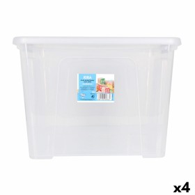 Caja de Almacenaje con Tapa Dem Kira Plástico Transparente 32 L